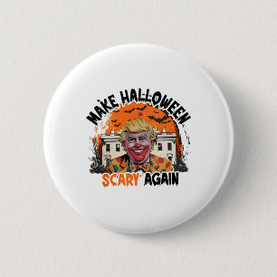 Badge Rond 5 Cm Rendez Halloween effrayant à nouveau Trump Clown D