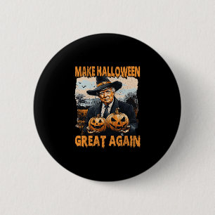 Badge Rond 5 Cm Rendez Halloween Great Encore Drôle Trump Sorcière