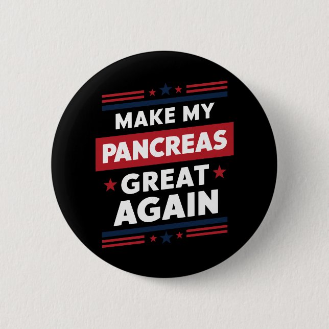 Badge Rond 5 Cm Rendez Mon Pancréas Grande Encore Sensibilisation  (Devant)