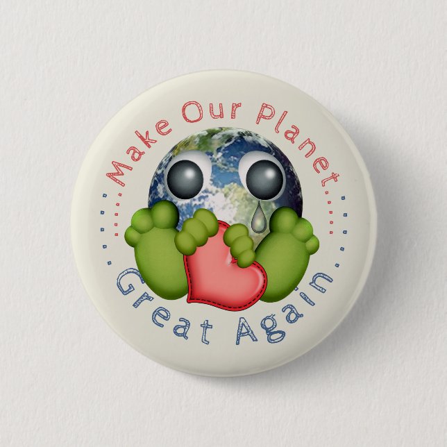 Badge Rond 5 Cm Rendez notre planète grande encore (Devant)