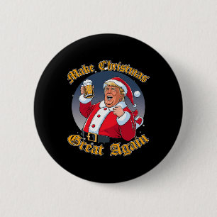 Badge Rond 5 Cm Rendre à Noël sa grandeur 2024 Trump amusant Trump