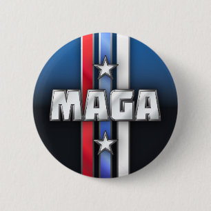 Badge Rond 5 Cm Rendre l'Amérique Grande à nouveau Étoiles et Band