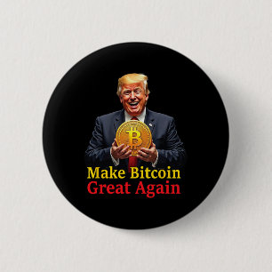 Badge Rond 5 Cm Rendre le Bitcoin grand à nouveau Trump Bitcoin Cr