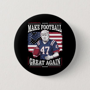 Badge Rond 5 Cm Rendre le football génial à nouveau drapeau vintag
