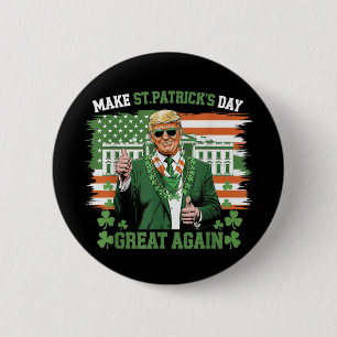 Badge Rond 5 Cm Rendre le Jour de la Saint Patrick grand aux États