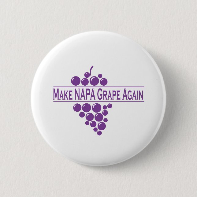 Badge Rond 5 Cm Rendre le raisin Napa (Devant)