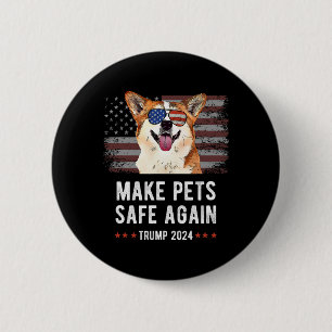 Badge Rond 5 Cm Rendre les animaux de compagnie de nouveau sûrs Co