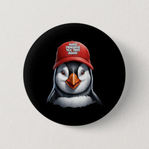 Badge Rond 5 Cm Rendre l'impôt sur les pingouins libre - Résister 