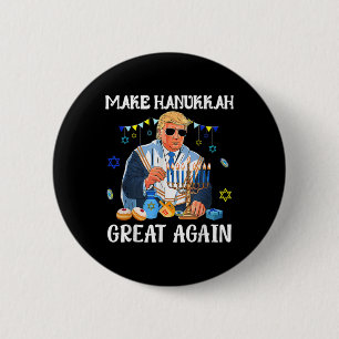Badge Rond 5 Cm Rendre sa grandeur à Hanoukka juive laid Chanukah