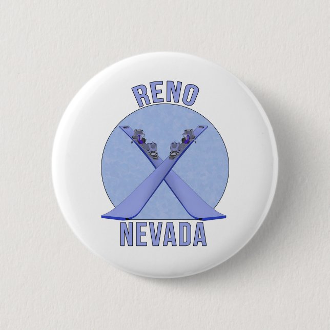 Badge Rond 5 Cm Reno, Nevada (Devant)
