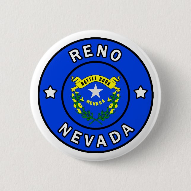 Badge Rond 5 Cm Reno Nevada (Devant)
