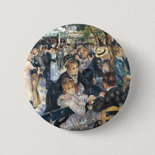 Badge Rond 5 Cm Renoir Moulin Danse Galette Party