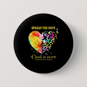 Badge Rond 5 Cm Répandre L'Espoir Trouver Un Traitement Du Cancer 
