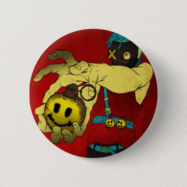 Badge Rond 5 Cm Repas heureux (Devant)