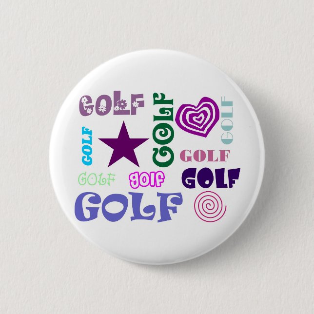 Badge Rond 5 Cm Répétition de golf (Devant)