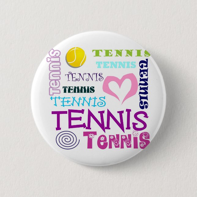 Badge Rond 5 Cm Répétition de tennis (Devant)