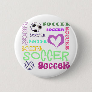 Badge Rond 5 Cm Répétition du football