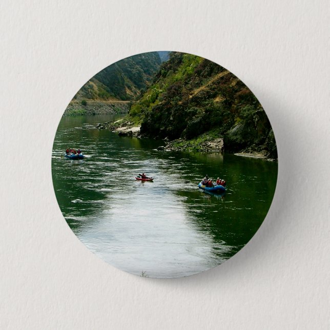 Badge Rond 5 Cm Repos de la rivière Salmon (Devant)