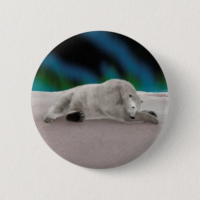 Badge Rond 5 Cm Repose de l'ours polaire (Devant)