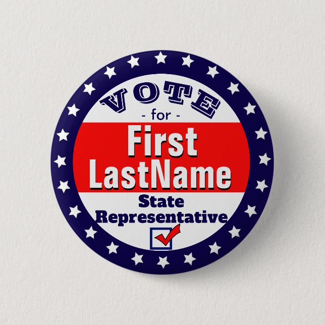 Badge Rond 5 Cm Représentant d'État de campagne personnalisée (Devant)