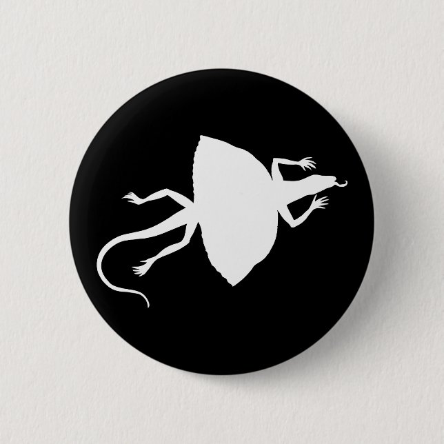 Badge Rond 5 Cm Reptile blanc (Devant)
