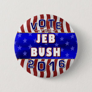 Badge Rond 5 Cm Républicain 2016 de président élection de Jeb B