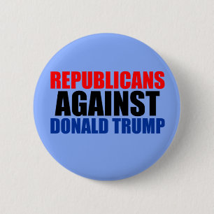 Badge Rond 5 Cm Républicains contre Donald Trump