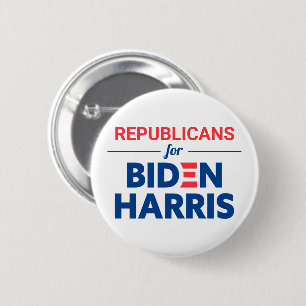 Badge Rond 5 Cm Républicains pour Biden Harris livre blanc sur le