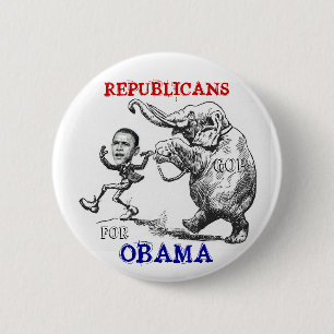 Badge Rond 5 Cm Républicains pour le bouton d'Obama