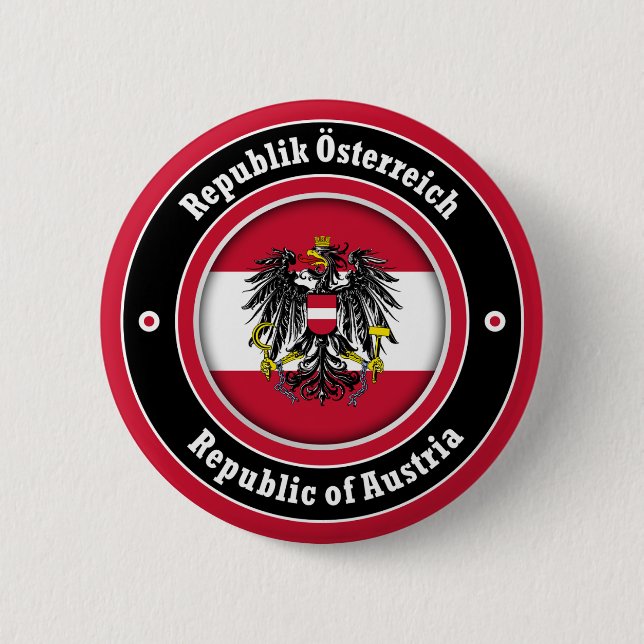 Badge Rond 5 Cm République d'Autriche (Devant)
