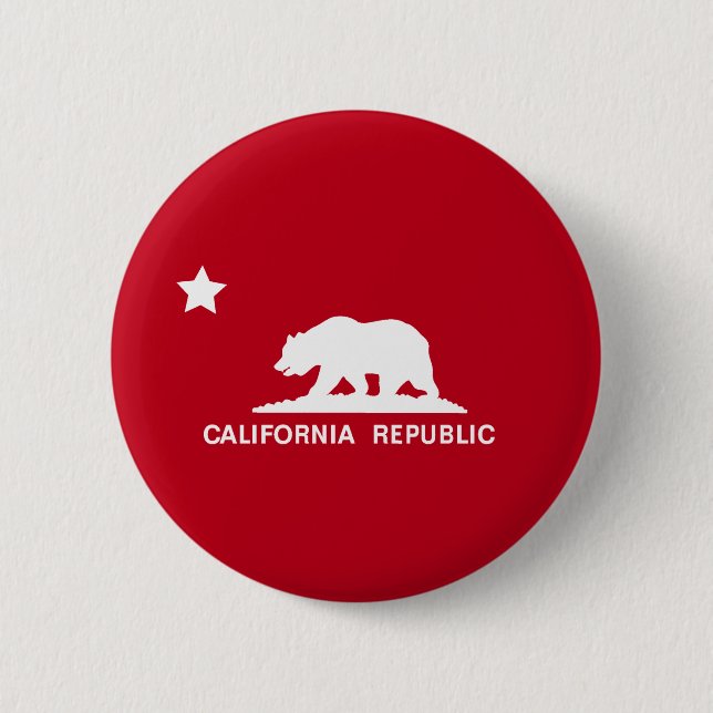 Badge Rond 5 Cm République de Californie (Devant)
