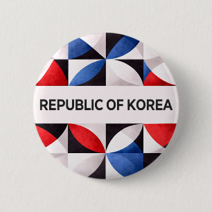 Badge Rond 5 Cm République de Corée