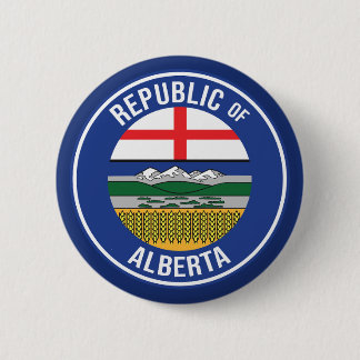 Badge Rond 5 Cm République de l'Alberta WEXIT