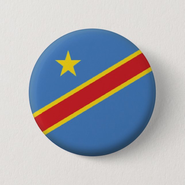 BADGE ROND 5 CM RÉPUBLIQUE DÉMOCRATIQUE DU CONGO RECTIFIER LE BADG (Devant)
