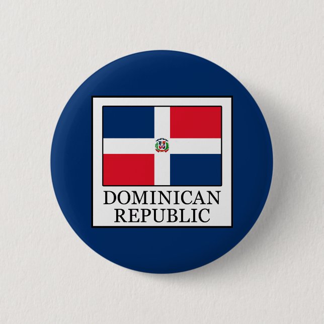 Badge Rond 5 Cm République dominicaine (Devant)