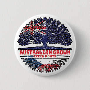 Badge Rond 5 Cm République tchèque Australie arbre Australie