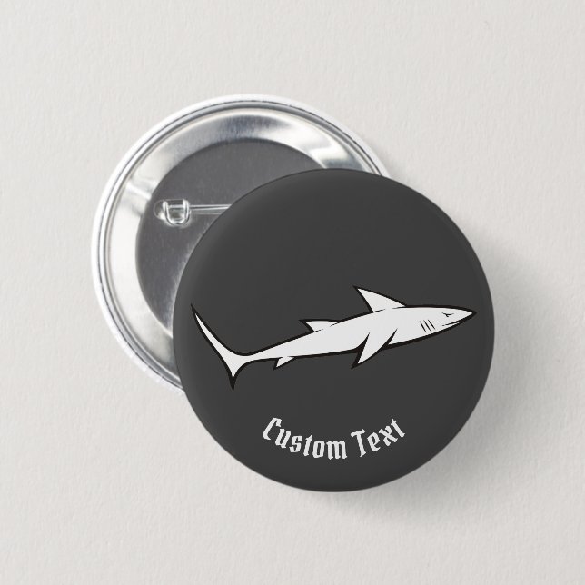 Badge Rond 5 Cm Requin (Devant & derrière)