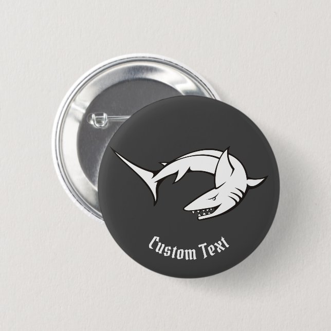 Badge Rond 5 Cm Requin (Devant & derrière)