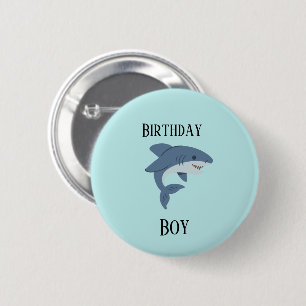Badge Rond 5 Cm Requin bleu mignon personnalisé