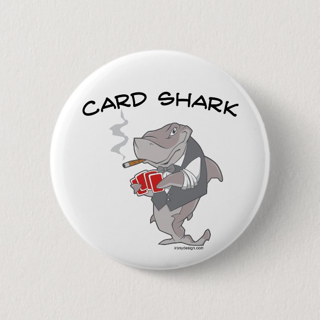 Badge Rond 5 Cm Requin carte (Devant)