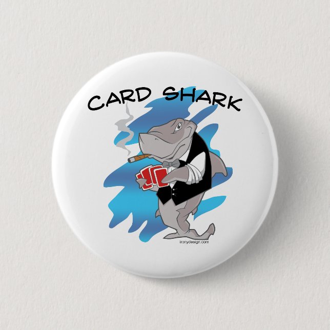 Badge Rond 5 Cm Requin carte (Devant)