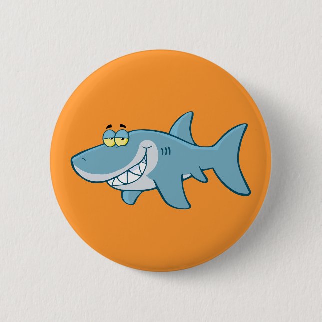 Badge Rond 5 Cm Requin de sourire (Devant)