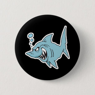 Badge Rond 5 Cm requin en colère