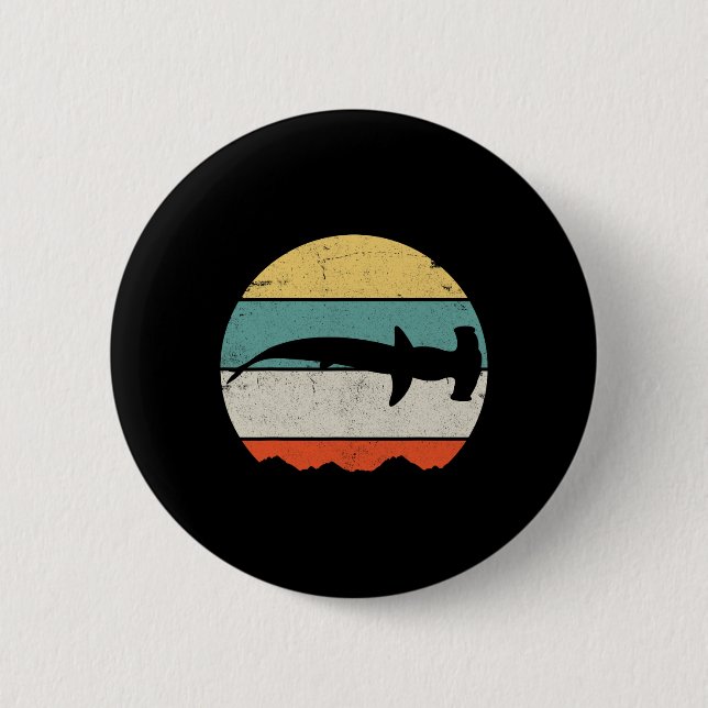 Badge Rond 5 Cm requin marteau (Devant)