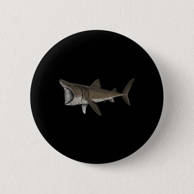 Badge Rond 5 Cm Requin pèlerin (Devant)