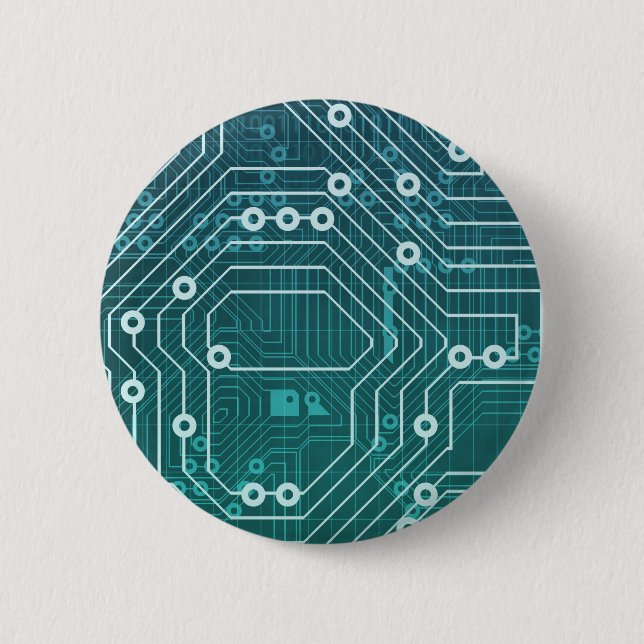 Badge Rond 5 Cm Réseau informatique de carte (Devant)