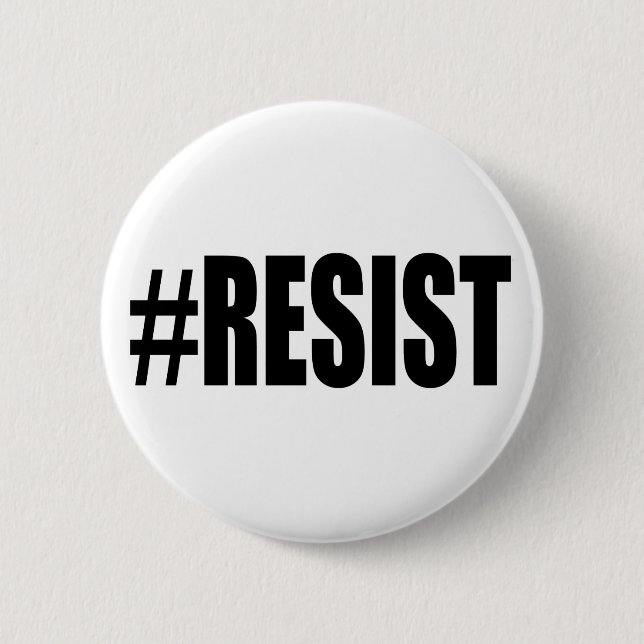 BADGE ROND 5 CM #RESIST (Devant)