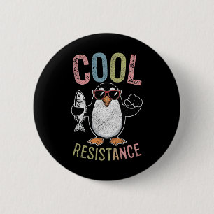 Badge Rond 5 Cm Résistance Cool subtile Tarifs de pingouin protest