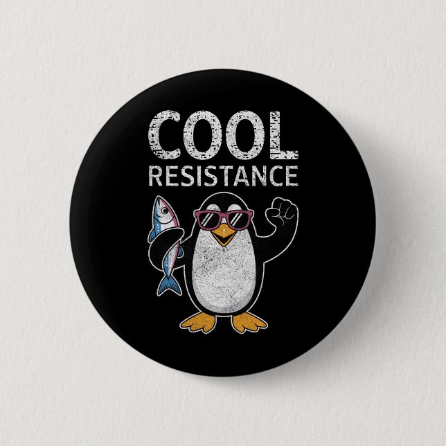 Badge Rond 5 Cm Résistance Cool subtile Tarifs de pingouin protest (Devant)