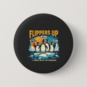 Badge Rond 5 Cm Résiste Je Me Trouve Avec Des Pingouins